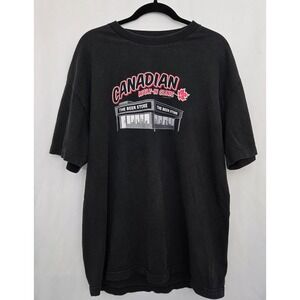 VINTAGE XL Canadian Walk-In Clinic The‎ Beer Store T-Shirt Humor Y2K Retro Funny